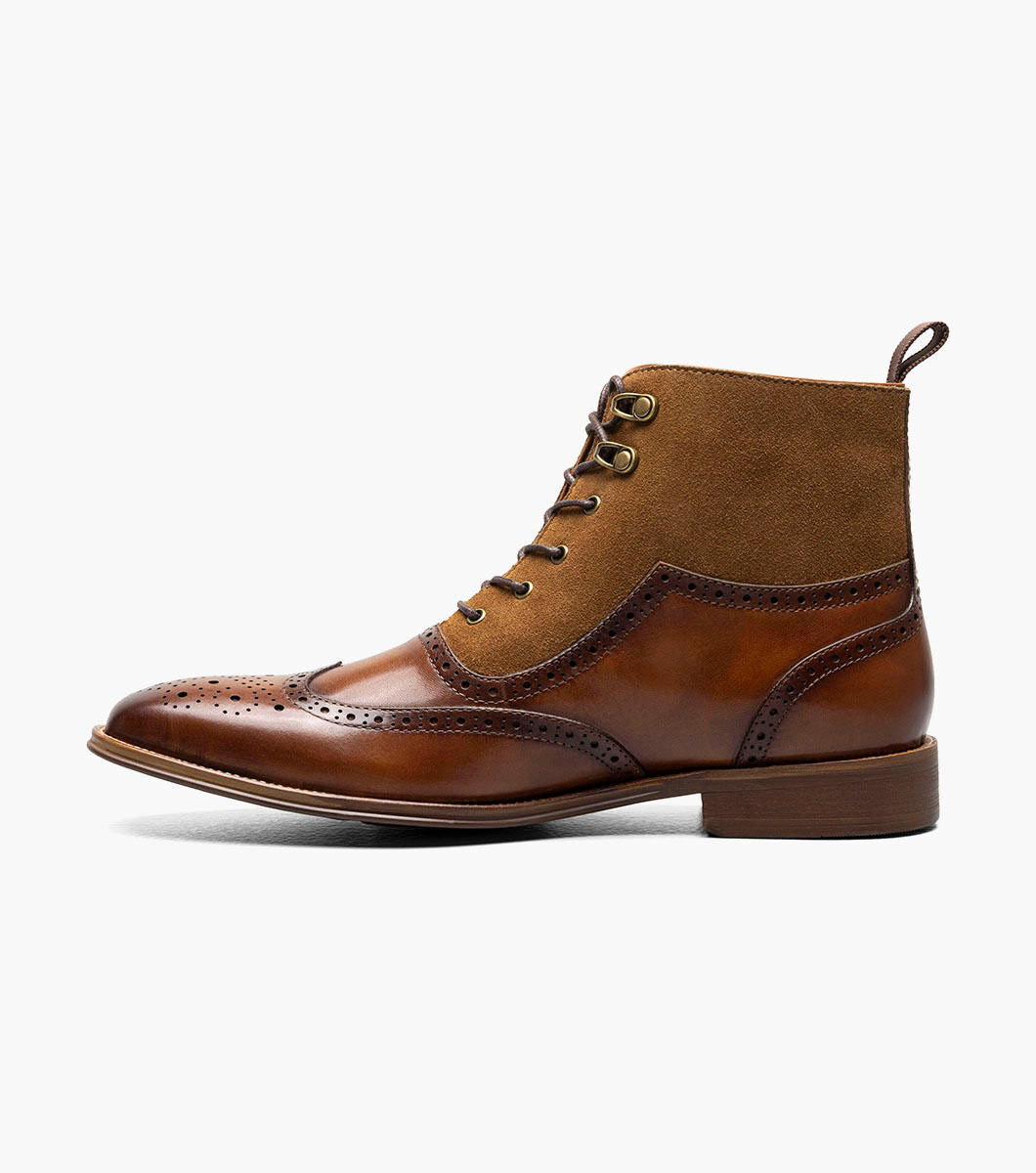 Stacy Adams Malone Wingtip Lace Up Boot