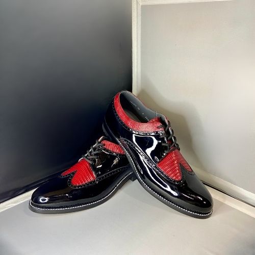 Stacy Baldwin Patent Lizard Black Red 162230 13