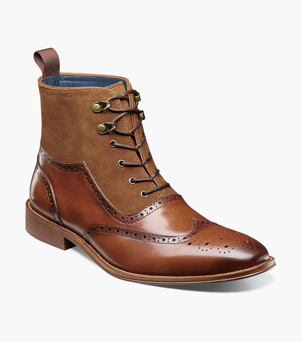 Stacy Adams Malone Wingtip Lace Up Boot