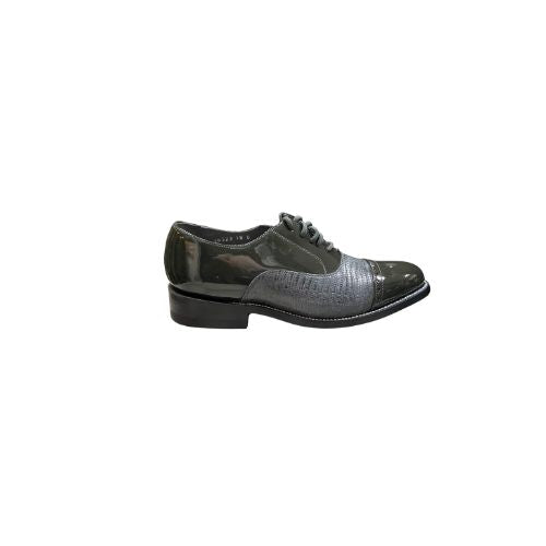 Stacy Baldwin Patent Lizard Dark Grey 163235