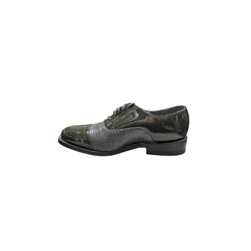 Stacy Baldwin Patent Lizard Dark Grey 163235