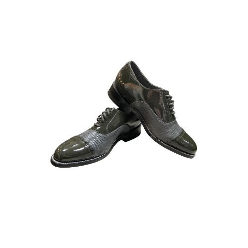 Stacy Baldwin Patent Lizard Dark Grey 163235