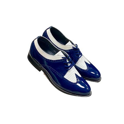 Royal blue and hot sale white dress shoes