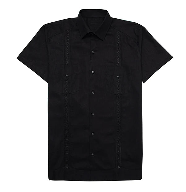 Texas Standard Guayabera Black/Black