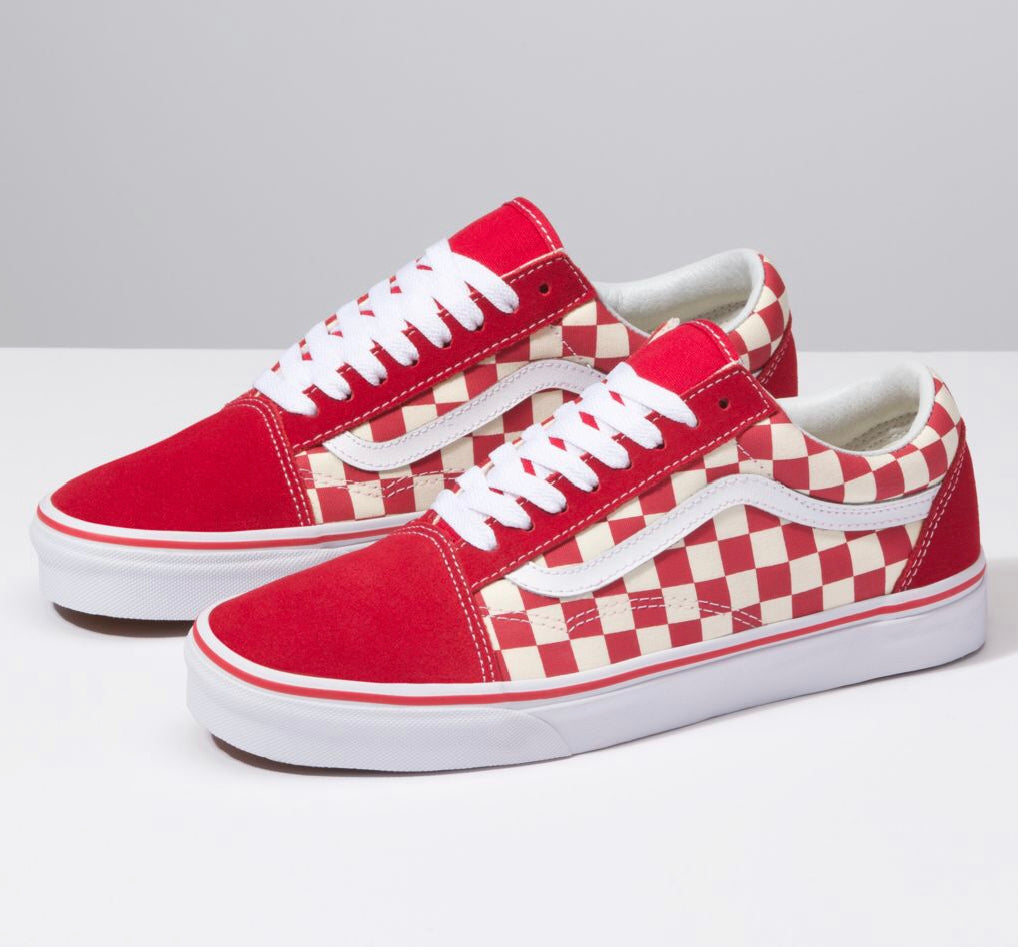 Vans Old Skool (Primary Check) Ring Red/White